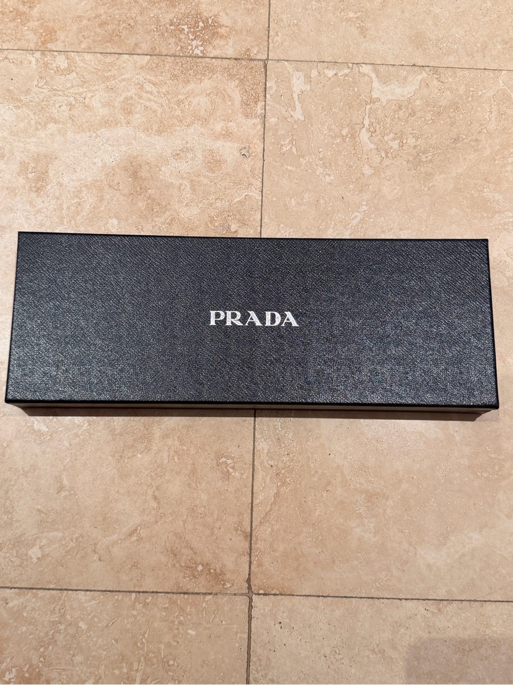 Prada Dark Brown Silk Tie with Microdots NWT and Box - Picture 5 of 5